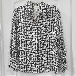 Talbots Pure Silk Button-Up Blouse - 16